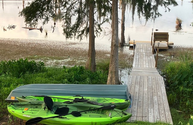 Lake Front Cottage with Kayaks, Dock, & EV Charger - Pet Friendly/Sleeps 4