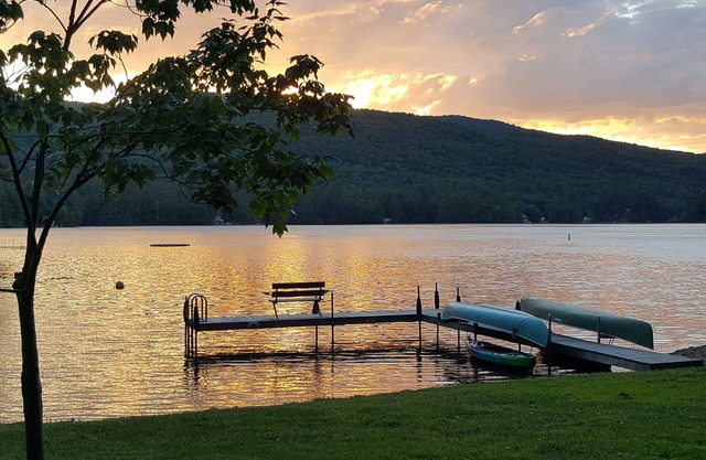 Lake Front home on Lake Rescue. Sunset views, peaceful home with a private dock.