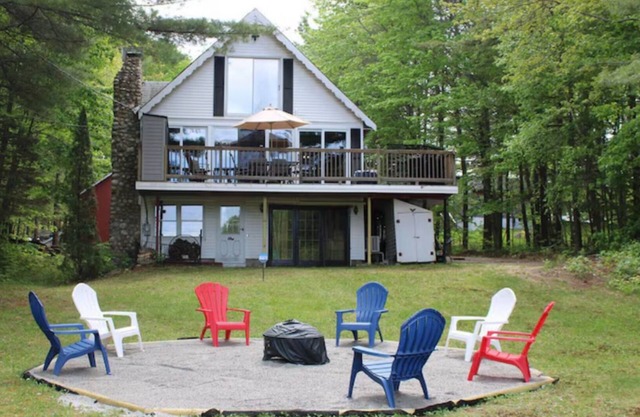 Lake view home with water access