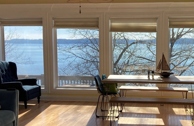 Lake Wheeler waterfront home with panoramic views