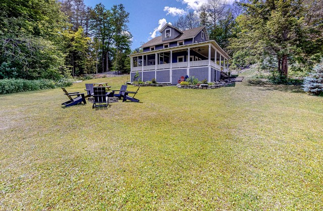 Lakefront home with huge yard, firepit, grill & wraparound porch - near hiking