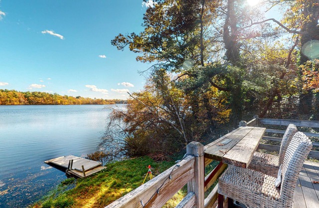 Lakefront home with private dock, deck, & lovely view - short drive to the cape
