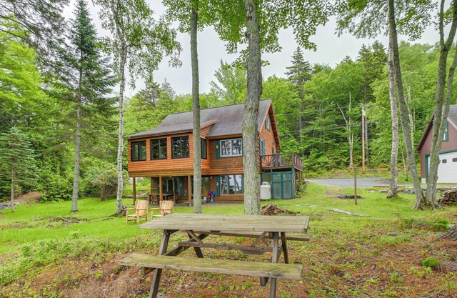 Lakefront Maine Retreat w/ Deck, Dock & Fire Pit!