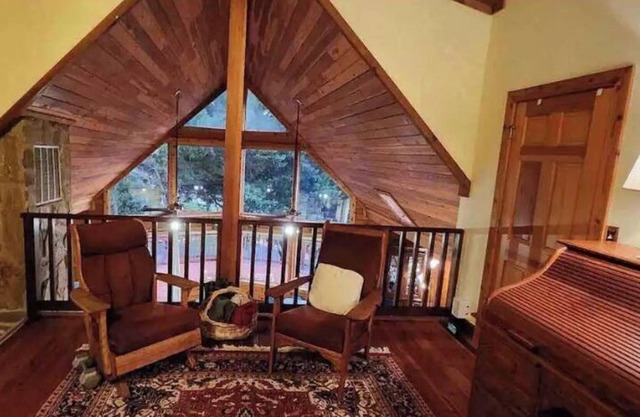 Lakeside sunset cabin