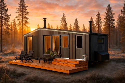 Landscape Cottages - Fell Village XXL, Nature View with Sauna and Fireplace, Ylläs 5min
