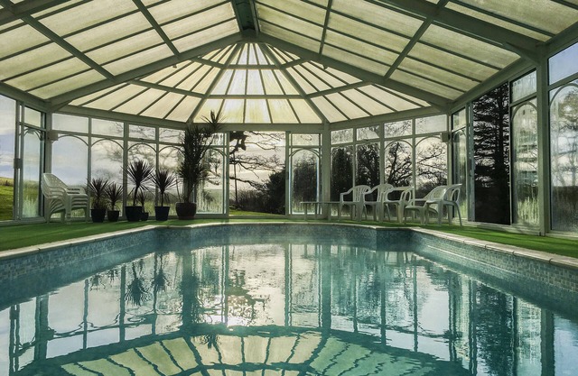 Large 17th Century farmhouse with inglenook fireplace and heated indoor pool