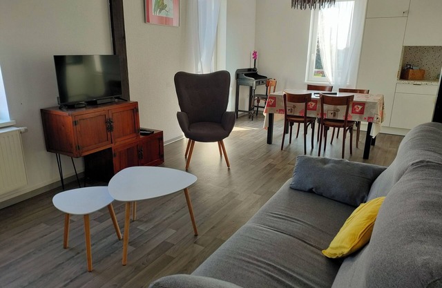 Large, attractive apartment in a charming Alsatian wine village.