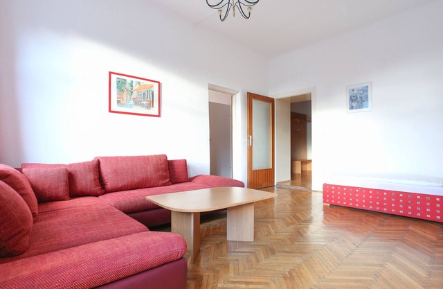 Large, bright apartment between the center and the Danube Island