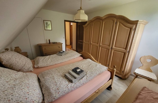 Large, quiet vacation apartment, roof terrace, distant view from the property