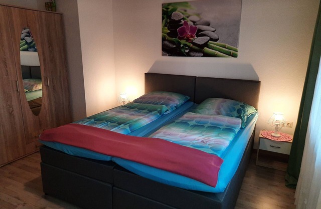 Large vacation apartment with box-spring beds and balcony in Friesoythe