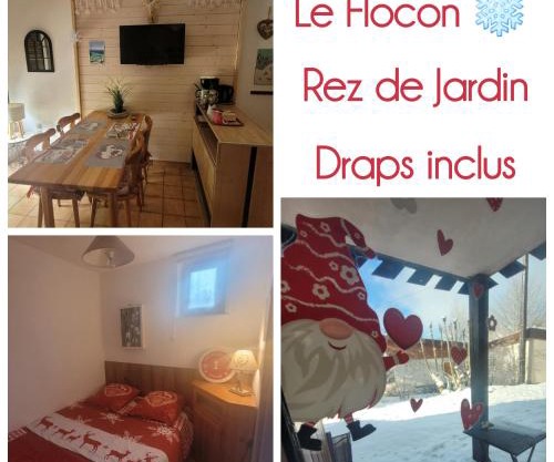 Le Flocon des Rousses , Joli petit Cocon en Rez de Jardin, Draps inclus