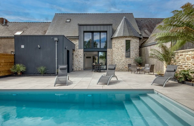 Le Logis de la Pierre Bleue - Maison climatisée avec piscine