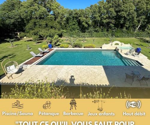 Le Mas des lys - Guest houses au coeur de la Provence dans un parc paysagé avec piscine, sauna et boulodrome