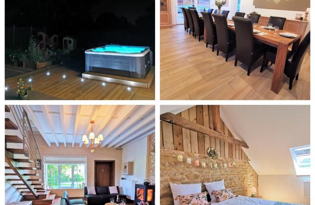 Le pavillon de l'herboriste 14p jacuzzi jardin