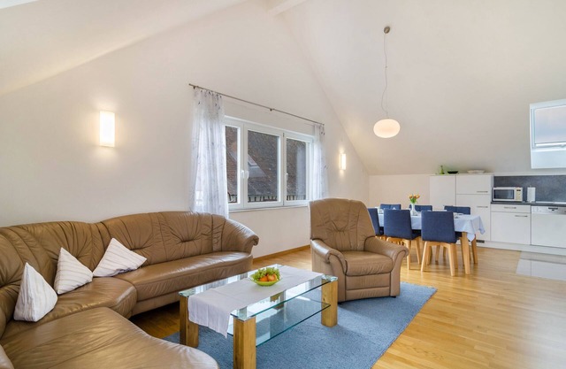 Light-Flooded Holiday Apartment “Haus Buche” close to Lake Constance with Wi-Fi, Balcony & Garden; Parking Available