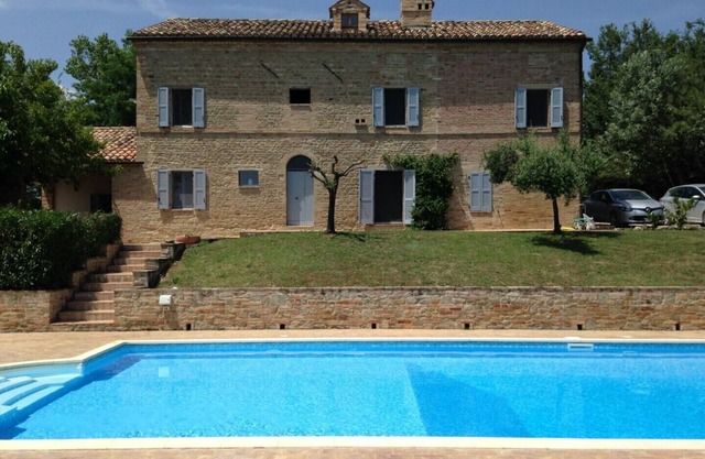 Light & spacious, old, stone Farmhouse w large pool, privacy & stunning views!