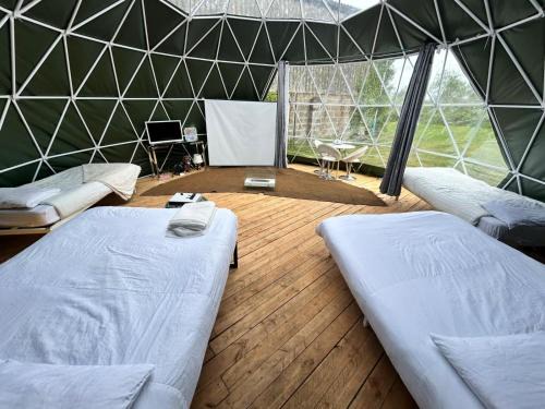 Lincoln Big Dome, Hot tub, 4 beds, Projector - Groups OK