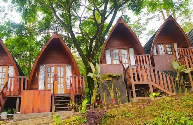 Living in the forest With natural hot springs in a wooden house in the mountains