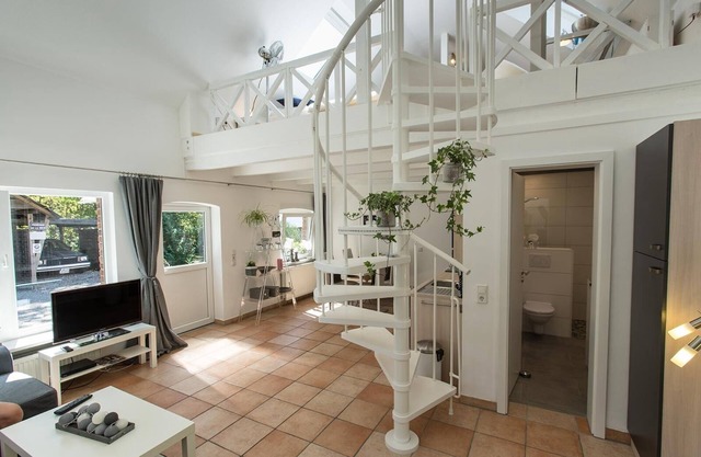 Loft apartment with garden + fireplace in the 100 year old house Niederrhein Ruhrgebiet