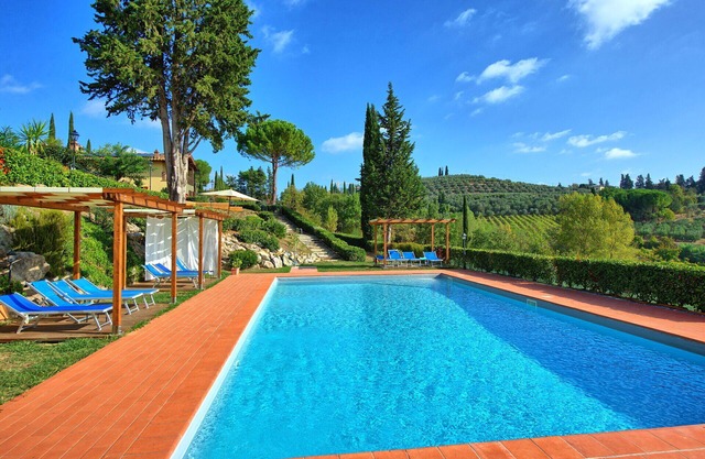 Lovely apartment with pool, A/C, WIFI, TV, panoramic view and parking, close to San Gimignano