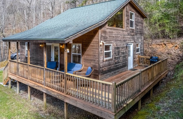 Lovely dog-friendly mountain home with firepit, central AC, and washer/dryer