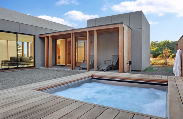 Luxe architectural gem with ocean & golf views, pool & tennis, private hot tub