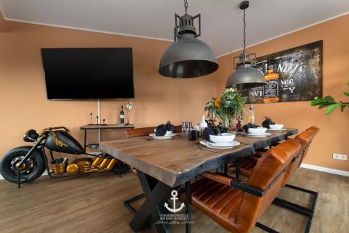 Luxuriöses Ferienhaus Route 66 mit Sauna und Whirlwanne