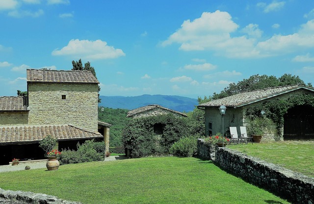 Luxurious family farmhouse in secluded 40 acre estate with magnificent views.