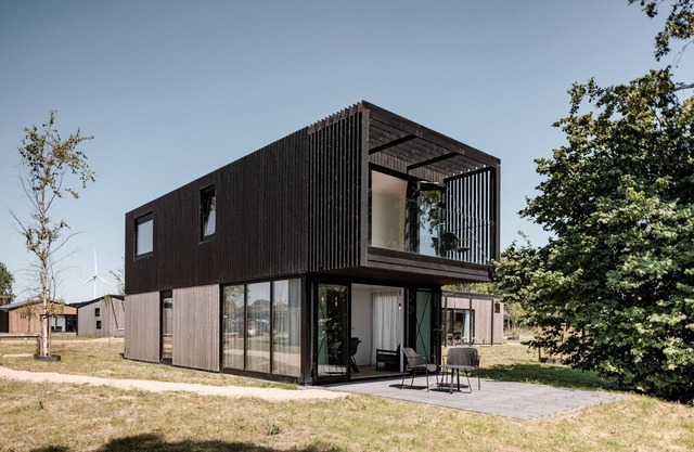 Luxurious lodge in a holiday park
