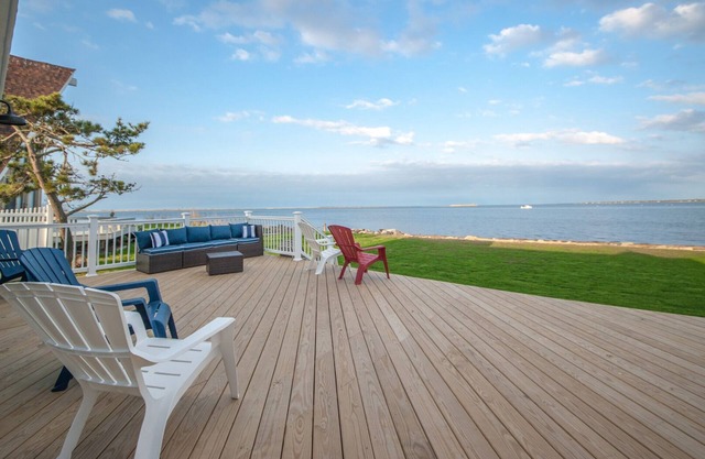 Luxurious Waterfront all Season Home with Private Beach. Private beach sunsets.