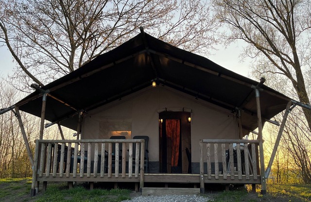 Luxury 4-person safari tent on Landgoed de Leijen
