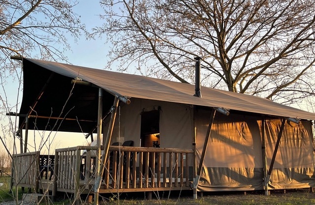 Luxury 4-person safari tent on Landgoed de Leijen