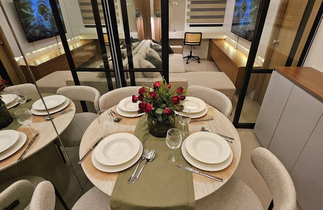 Luxury apartment at Bloom Residences with Balcony overlooking pool near NAIA/BGC