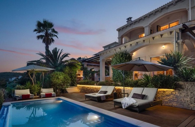 Luxury Beachfront Sea Side Villa Issa with private pool right at the beach with sea mooring on Vis island