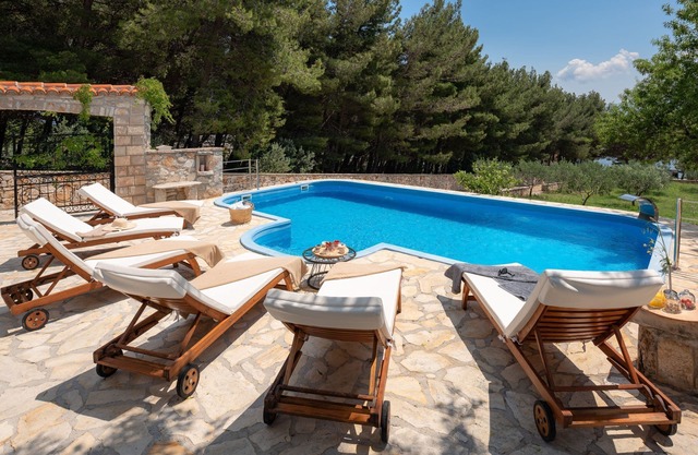 Luxury Beachfront Villa Zlatni Rat With Pool at the Beach Zlatni Rat in Bol on Island of Brac