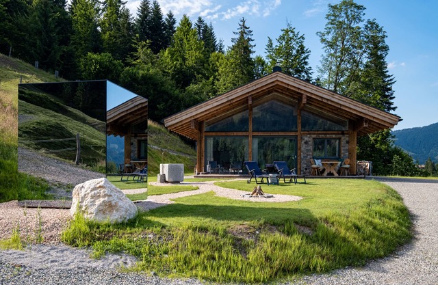 Luxury chalet with swimming pond and sauna