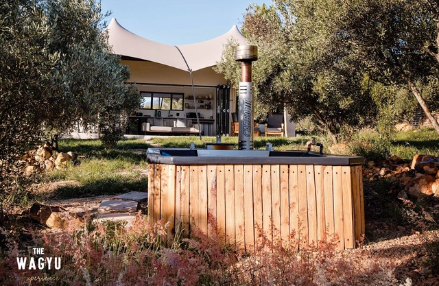 Luxury Farm Stay Surrounded by Vineyards, Almonds, Wagyu Cattle & Mountain Views