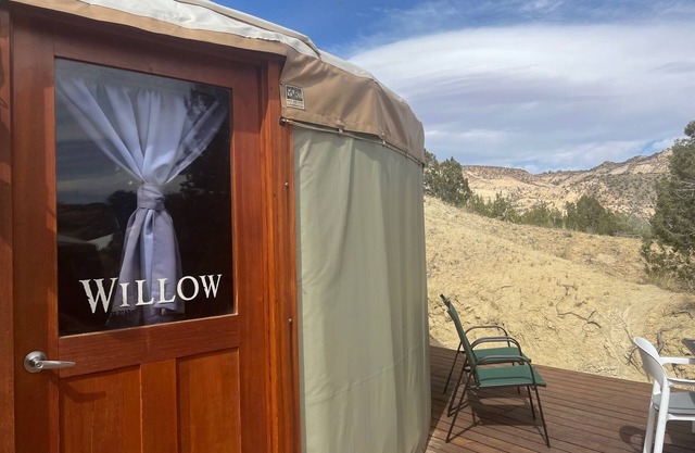Luxury Glamping Yurt Resort Between National Parks with desert mountain views, close to hiking trails, slot canyons, off-roading and more!