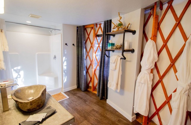Luxury Glamping Yurt Resort Between National Parks with desert mountain views, close to hiking trails, slot canyons, off-roading and more!