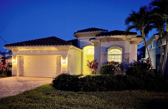 Luxury lakefront villa in gated community