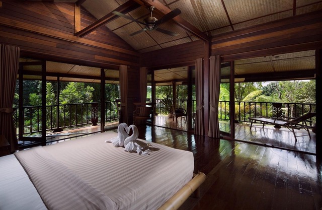 Luxury loft in stilted wooden longhouse