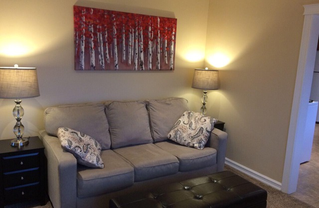 Luxury main floor suite, walk to Hospital, business and restaurant district