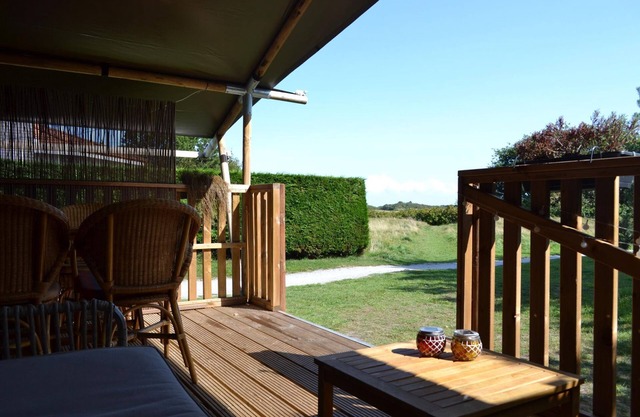 Luxury safari tent with private bathroom
