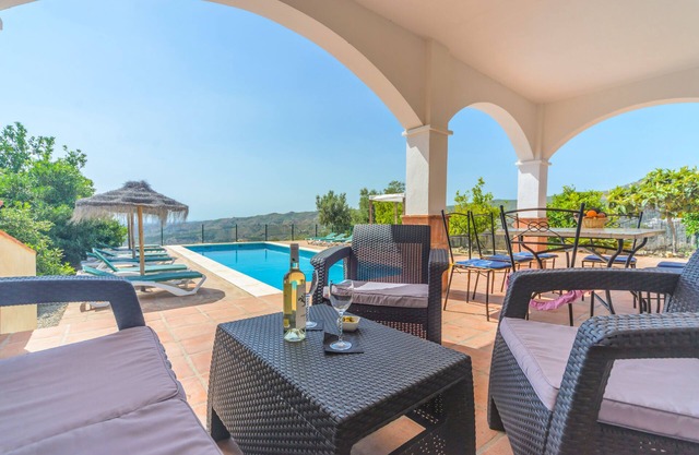 Luxury villa with heated pool and stunning view near Malaga