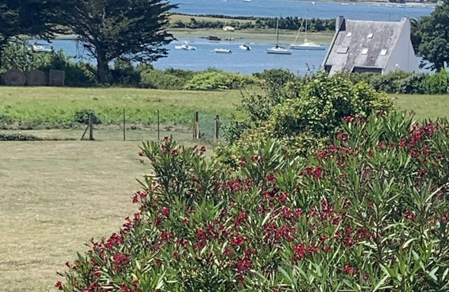 Maison vue Mer (Golfe Morbihan), terrace, 3 mn walk from the beach