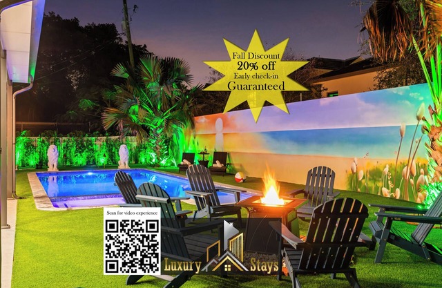 Majestic Miami Villa/Beaches/12Bds/HEATED POOL/Jacuzzi/GAME ROOM/BBQ/Wifi