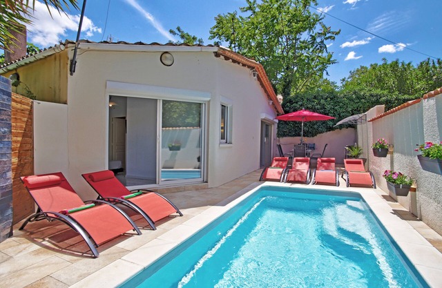 🌞Marseillan–Air-conditioned house private heated pool28°C Mar 13–Not overlooked