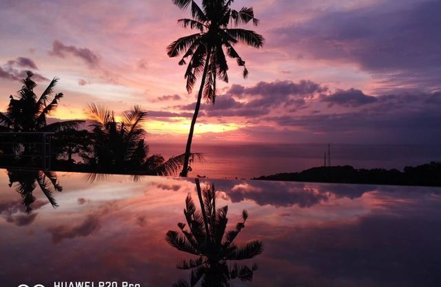 Marvelous sunset views with infinity pool