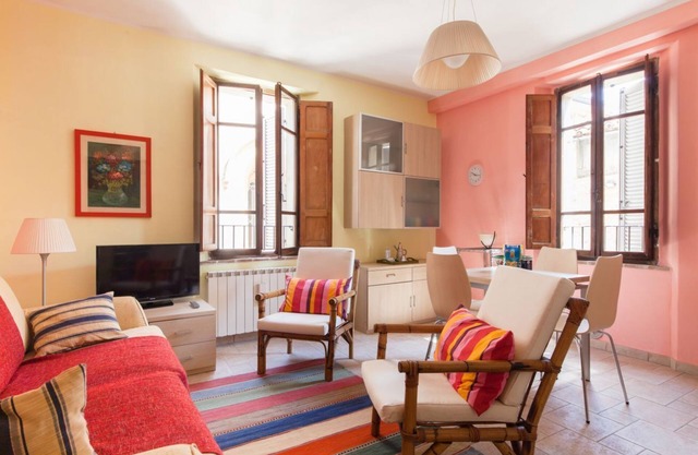 Medieval village flat, second floor with Wi-Fi & aircon