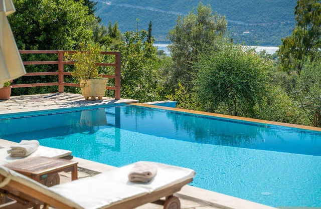 Melissi Villa, overlooking Vasiliki bay, close to the beach and other amenities!